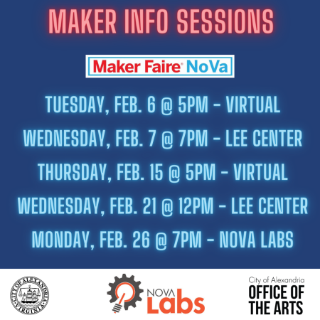 Information for Makers about upcoming Maker Faire NoVa